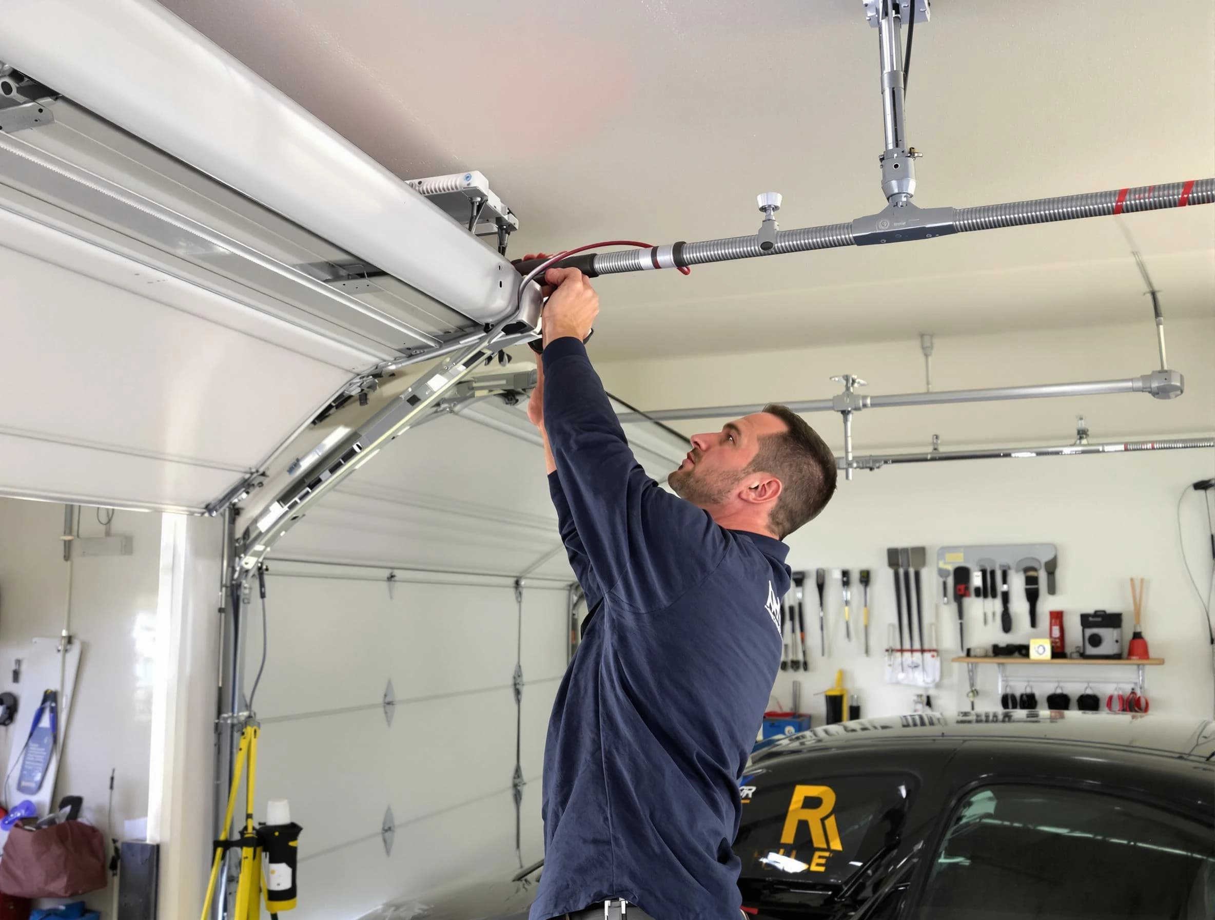 Milliken Garage Door Repair technician performing garage door cable repair in Milliken