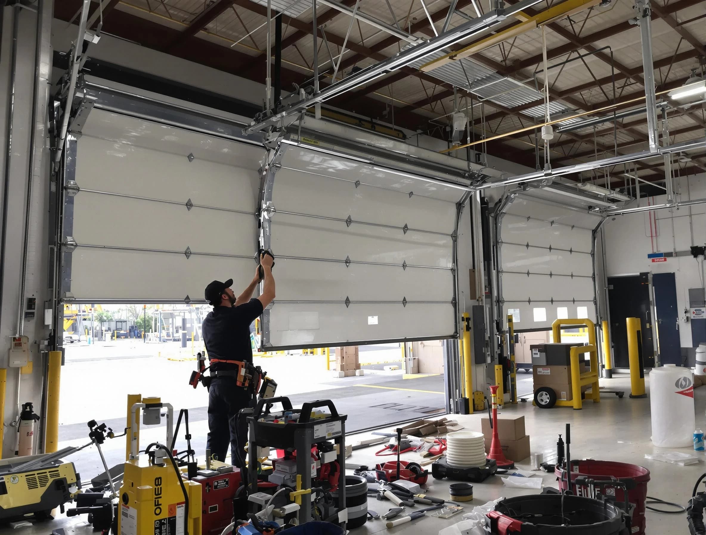 Milliken Garage Door Repair technician performing commercial garage door repair in Milliken