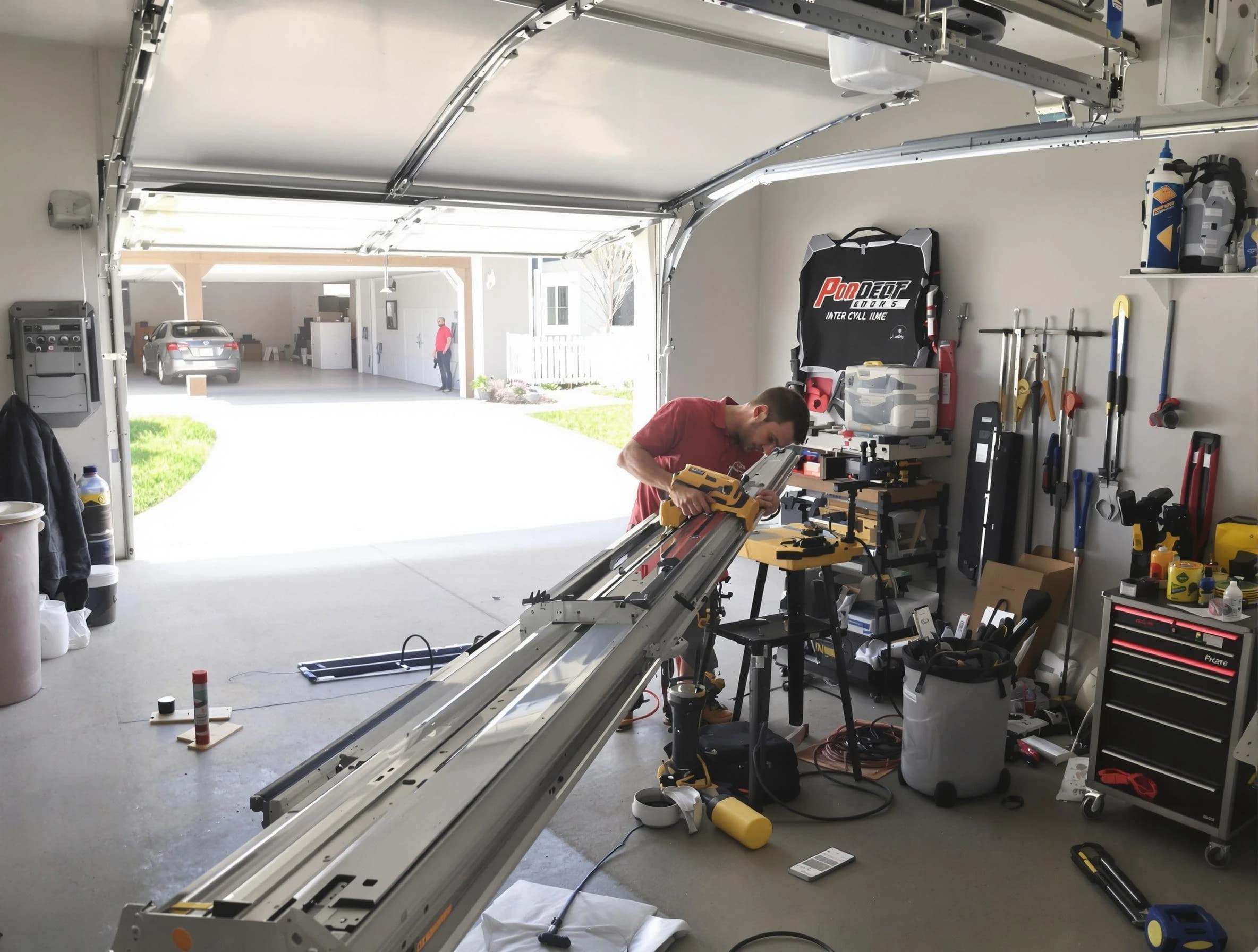 Milliken Garage Door Repair expert performing track repair in Milliken