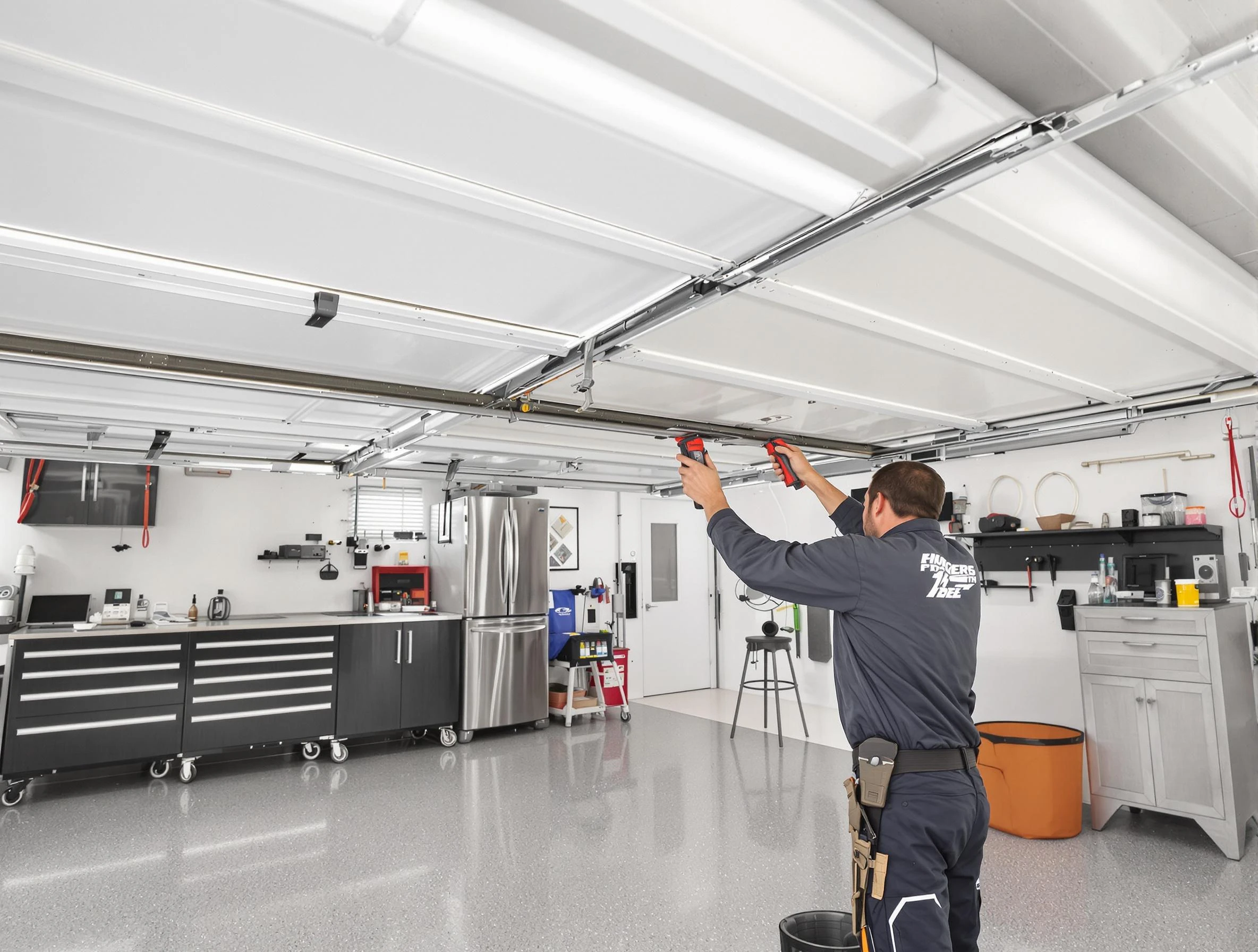 Overhead garage door repair service by Milliken Garage Door Repair in Milliken